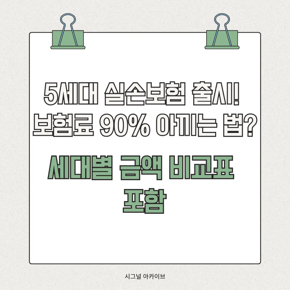 5세대 실손보험 전환, 2026년 달라지는 비급여 보장 총정리 2