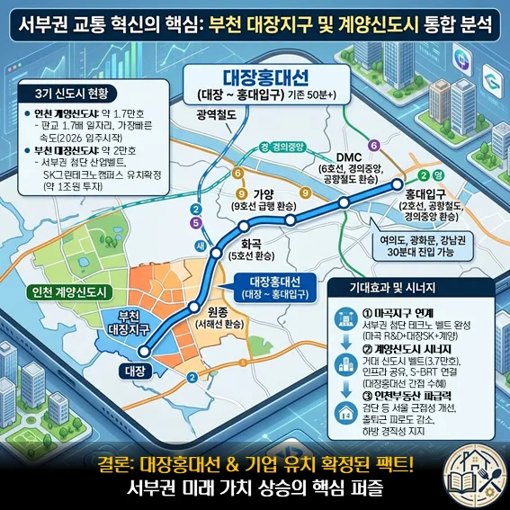 대장홍대선 개통 2030년, 인천 부동산 미래와 계양 시너지 분석 2026 2
