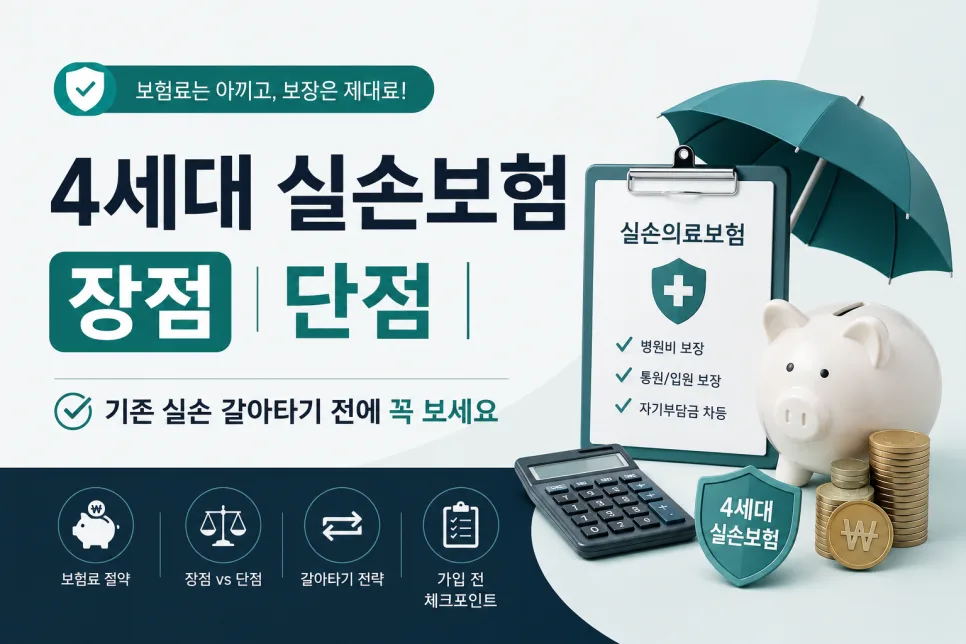 4세대 실손보험 2026년, 장단점 비교 및 기존 실손 전환 가이드 — 비즈니스·경제 — pang2027