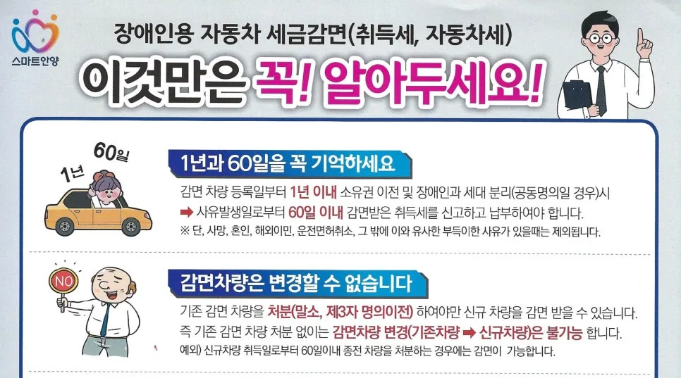 장애인 자동차 세금 감면 2026: 취득세·자동차세 혜택 총정리 3