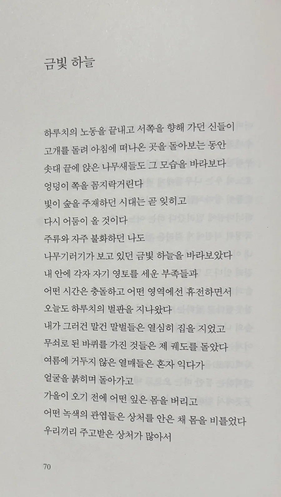 도종환 시 '금빛 하늘' 2026년, 시적 여정 분석 3