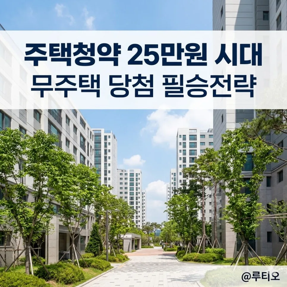 주택청약 25만원 시대, 무주택자 필승 전략 2026