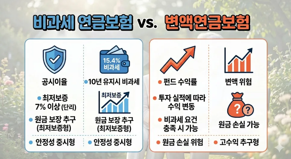 평생 연금보험 vs 변액연금, 2026년 노후 준비 최적 선택은? 2