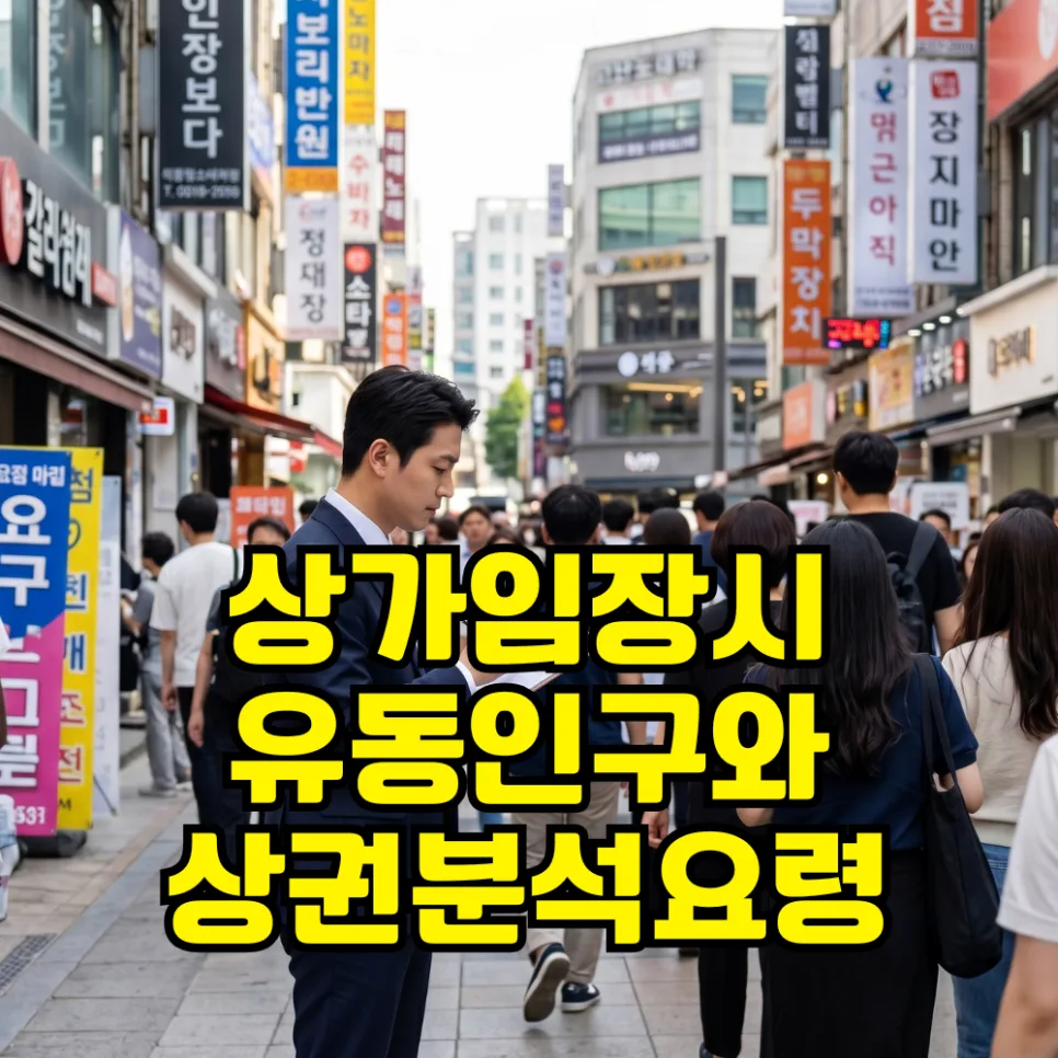 상가 임장 2026: 유동 인구 분석과 상권 가치 높이는 비결 — 비즈니스·경제 — lsdbaksa