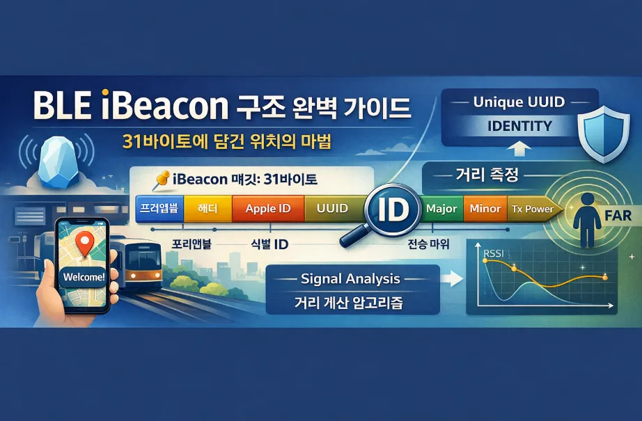 BLE iBeacon 2026년 완벽 분석: 31바이트 구조와 거리 측정 원리 — IT·테크 — i0865