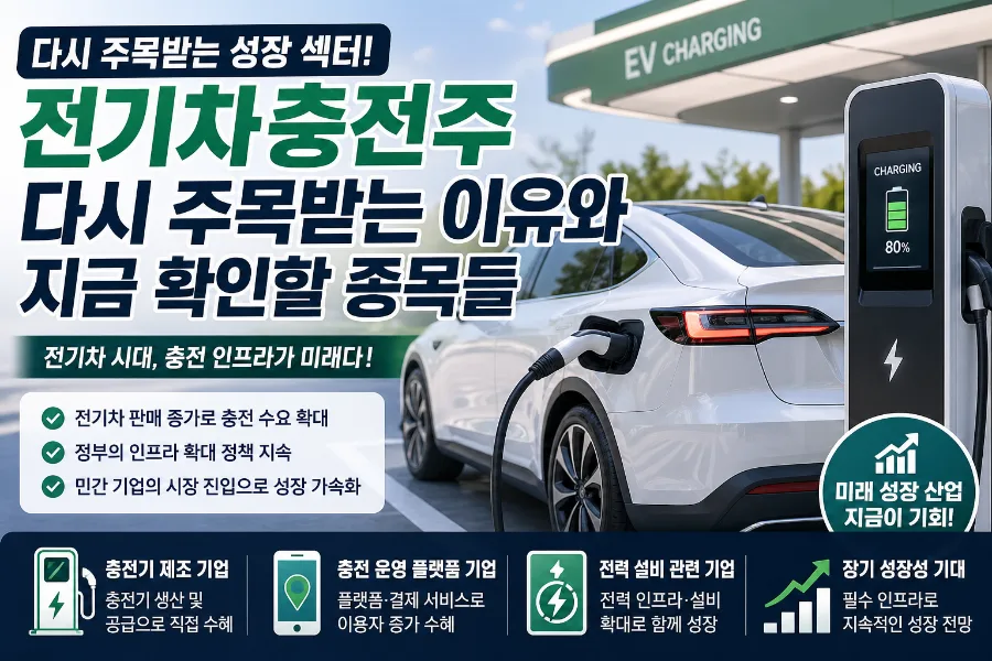 2026년 전기차 충전주, 왜 다시 주목받나? 핵심 종목 분석