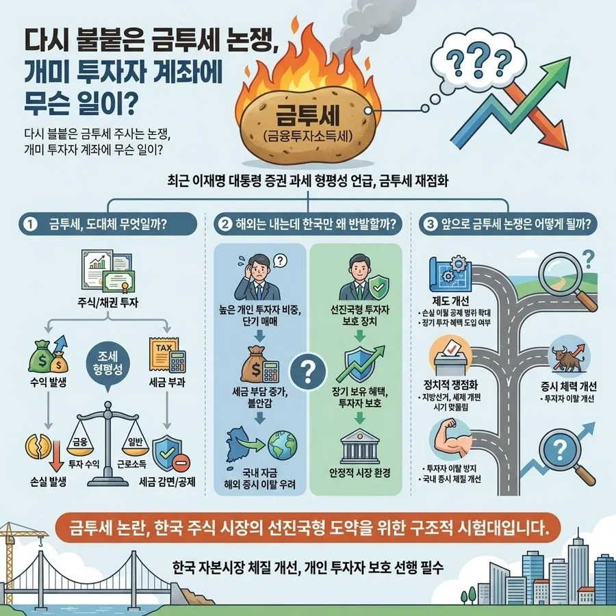 금투세 도입 2026년, 개미 투자자 세금 폭탄 피하는 법