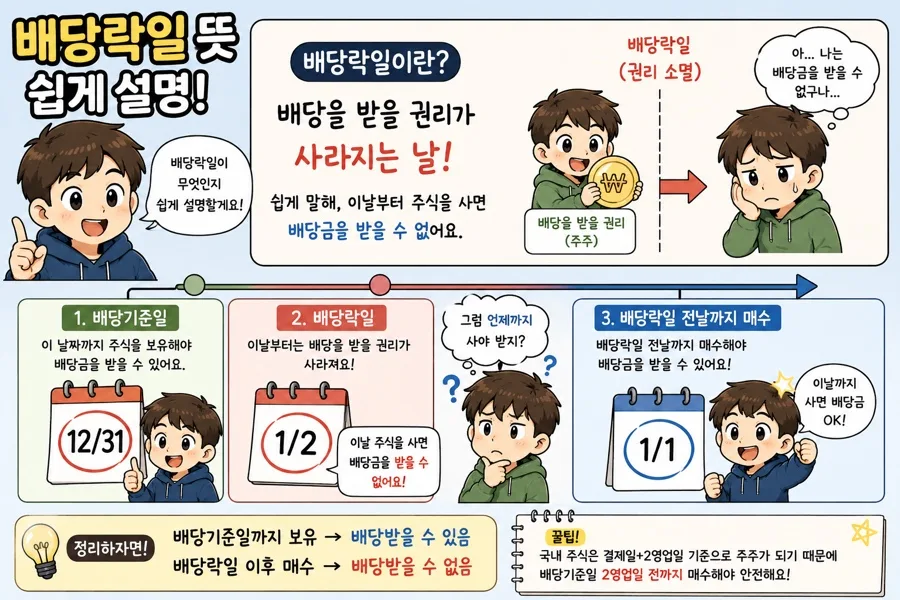 배당락일 개념 완벽 정리: 2026년 배당주 투자 핵심 가이드 2