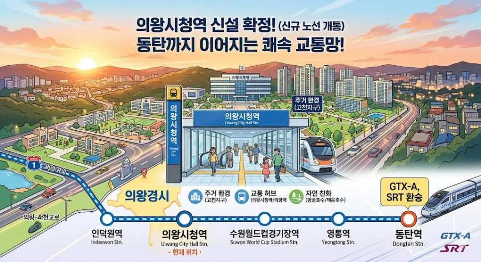 의왕시청역 신설, 동탄까지 30분 시대 열리나? 2026년 전망