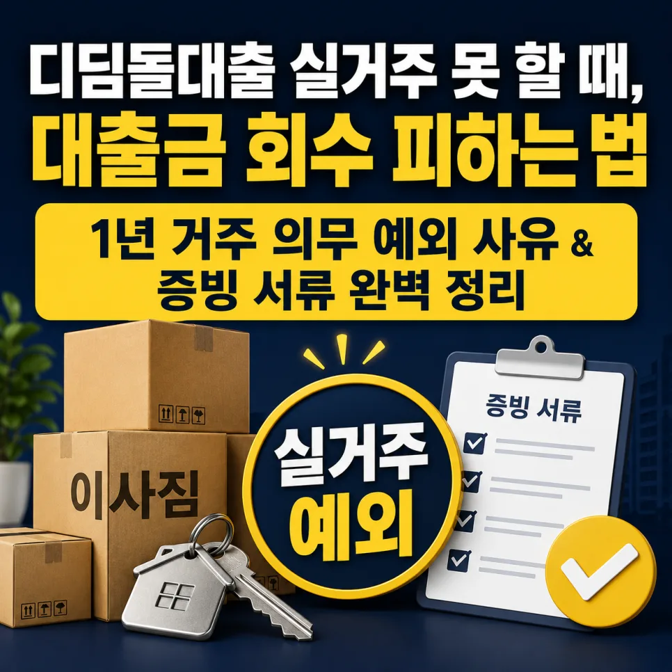 2026년 디딤돌대출 실거주 의무, 이사/매도시 대처법 완벽 정리