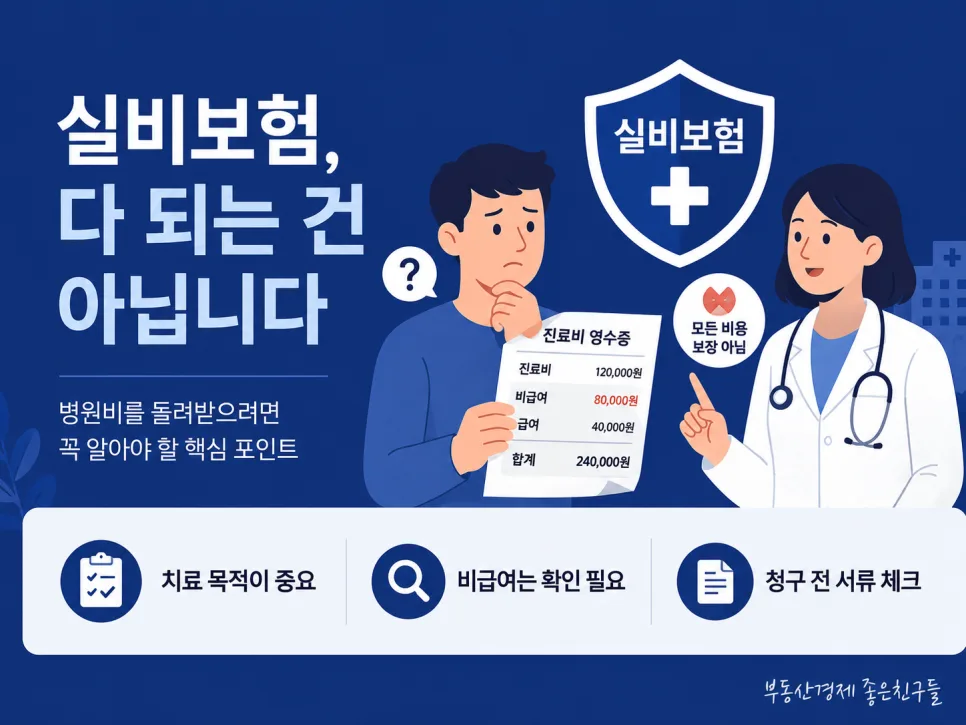 실비보험 보장 범위 2026: 안 되는 항목과 청구 전 필수 확인 사항