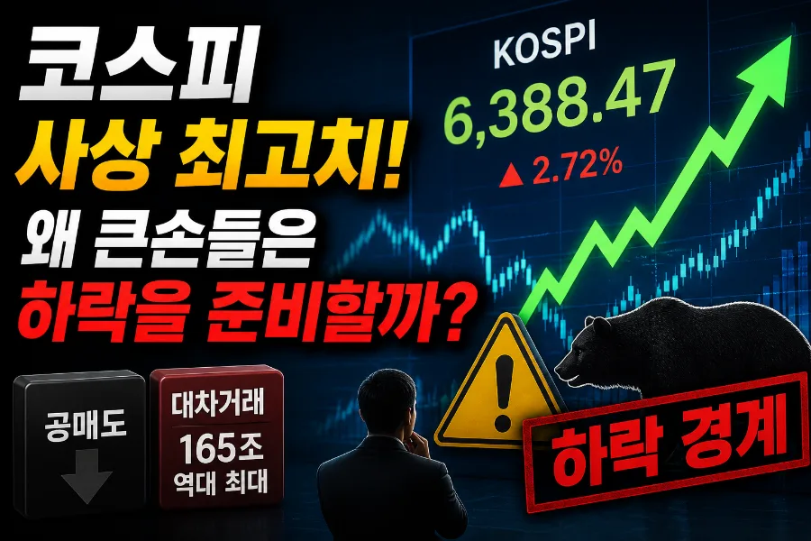 코스피 최고치 속 하락 베팅 증가 2026년 투자 전략
