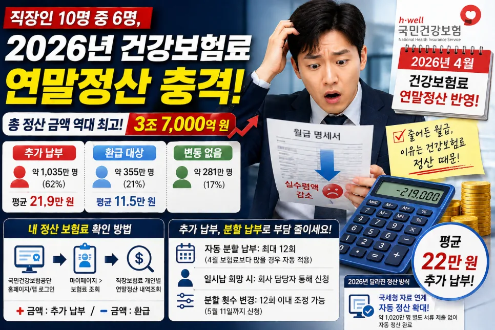2026년 4월 건보료 폭탄? 월급 실수령액 줄어든 이유와 조회 방법