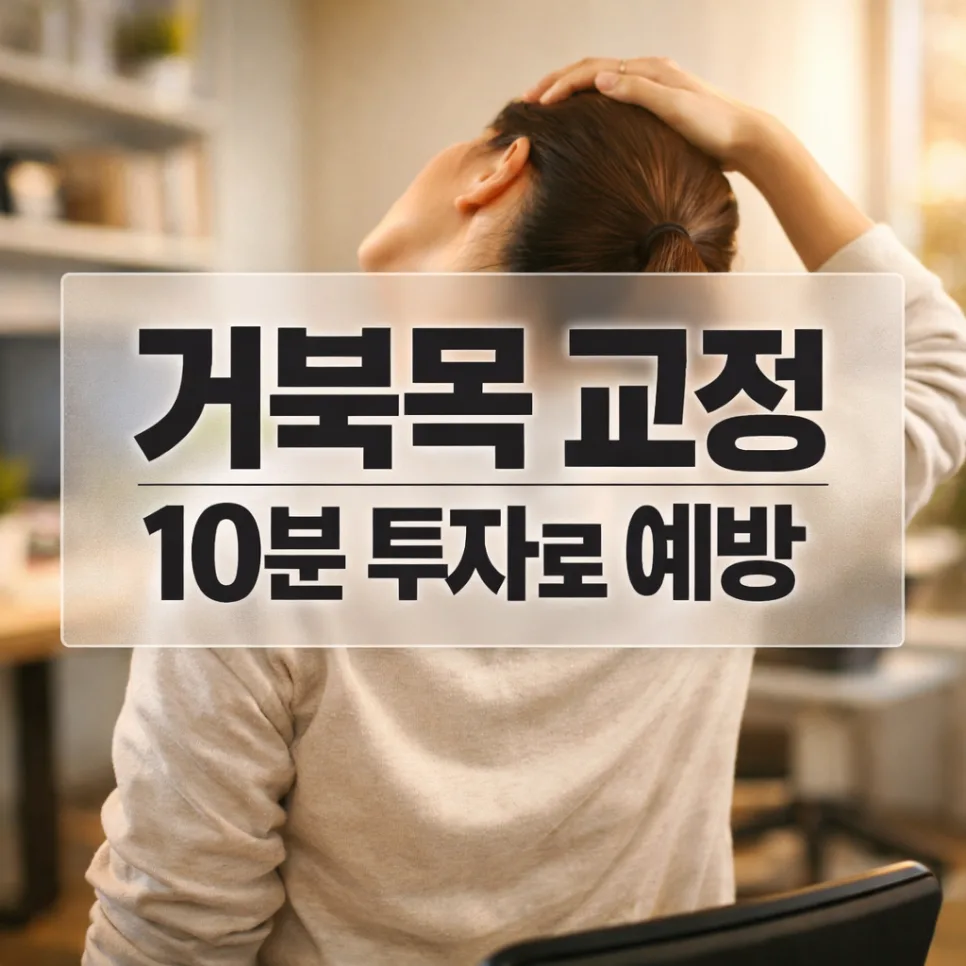 거북목 교정 10분, 목디스크 2배 예방하는 비결 2026 — 건강·의학 — jobseekersguide