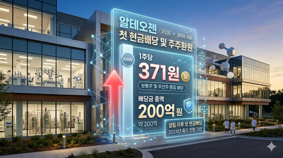 알테오젠 배당금 371원, PER 140배 논란 속 지속 가능성 분석 2026 2
