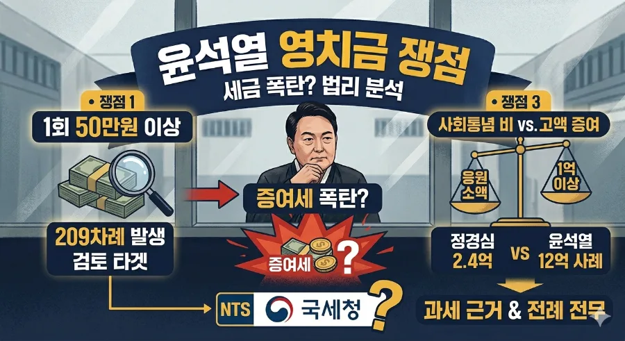 윤석열 전 대통령 영치금 12억, 증여세 과세 가능성은? 2026년 전망 2
