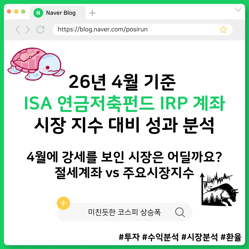 ISA, 연금저축, IRP 투자 2026: 코스피 이기는 포트폴리오 전략
