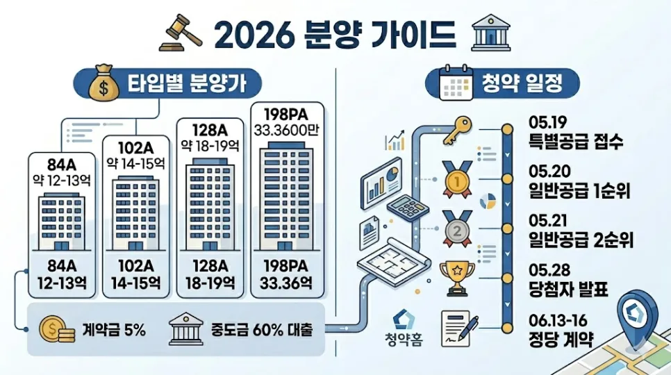 더샵 송도그란테르 분양가, 청약일정 2026년 총정리 2