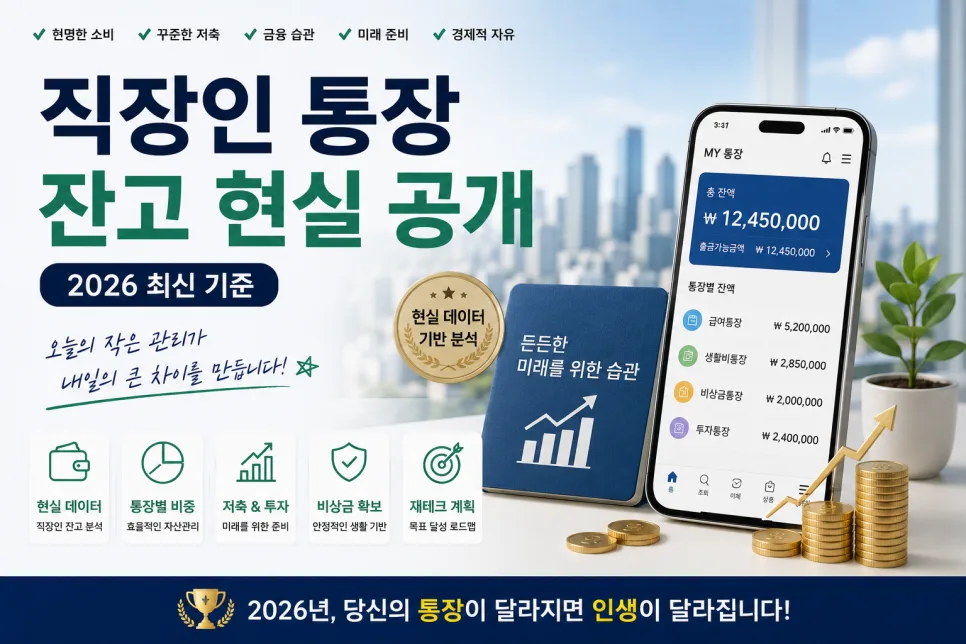 직장인 통장 잔고 2026년 현실 점검: 월급 관리 비법 공개