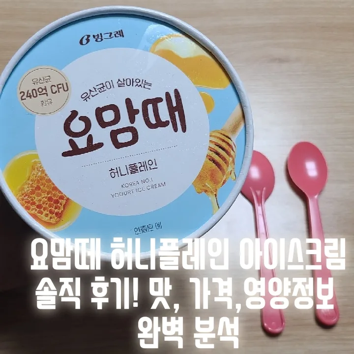 요맘때 허니플레인 아이스크림 2026년 맛·가격·가성비 총정리 — K-푸드·맛집 — bluezzangi