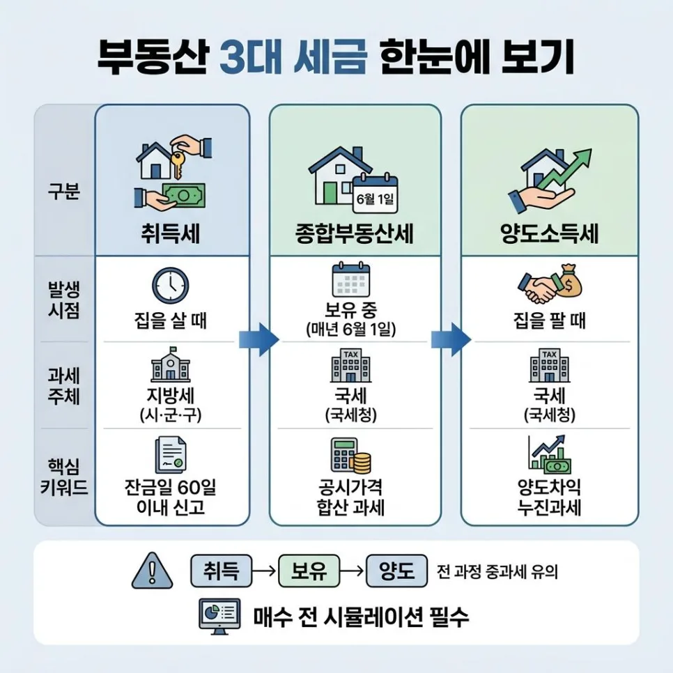 2026년 부동산 세금: 취득·보유·양도 3단계 핵심 총정리 2
