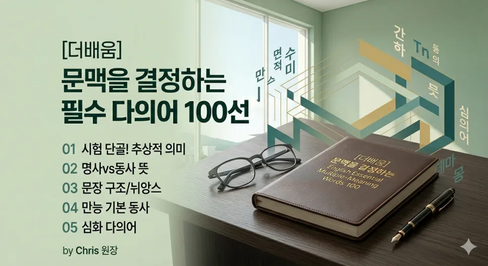 영어 1등급 필수 다의어 100선: 2026년 수능/내신 완벽 대비법 3