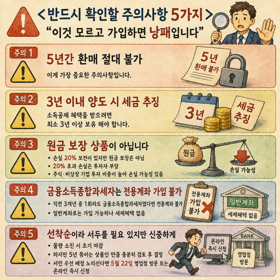 국민성장펀드 2026년 5월 22일 출시: 5년 환매 불가? 핵심 총정리 2