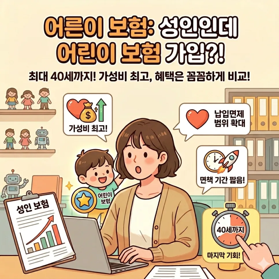 어린이 보험, 40세까지 가입 가능한 이유 2026