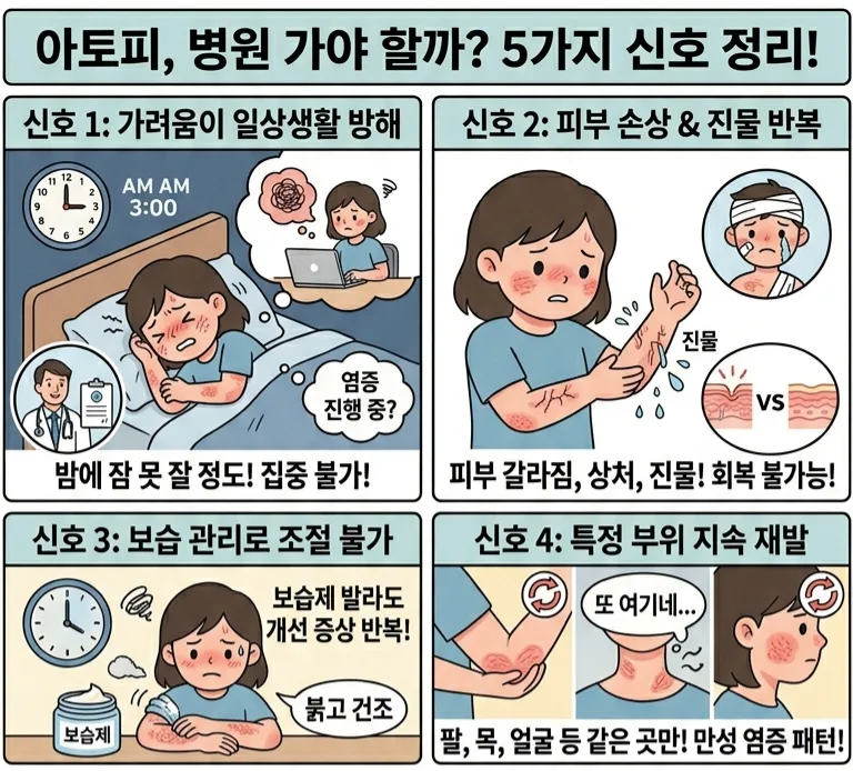 아토피 병원 갈 때? 증상별 기준 5가지와 실손보험 청구 2026