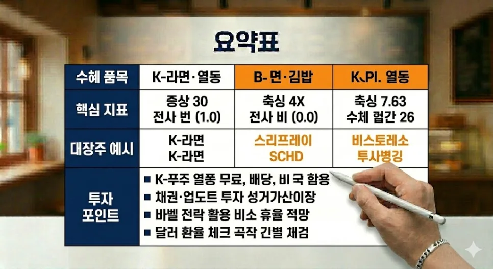 K-푸드 주식 투자 2026: 냉동김밥·라면 수혜주 찾는 법 2