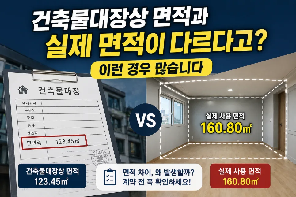 건축물대장 면적과 실제 면적 차이 2026: 원인과 해결책 총정리