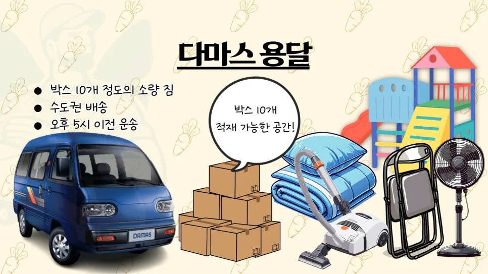 당근 용달 비용 완벽 정리: 2026년 차량별 가격 비교 2