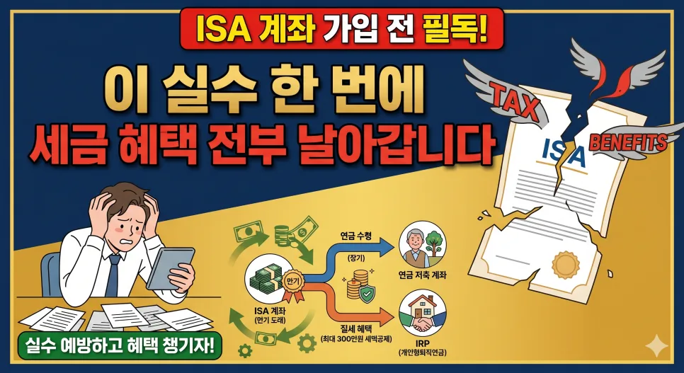 ISA 계좌 실수 줄이고 세금 혜택 극대화하는 법 2026 2
