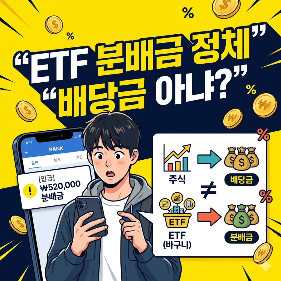 ETF 분배금, 배당금과 뭐가 다를까? 2026년 총정리