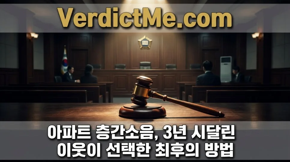 아파트 층간소음 해결법 2026: 3년 고통 끝낸 이웃의 선택 — 사회·시사 — verdictme