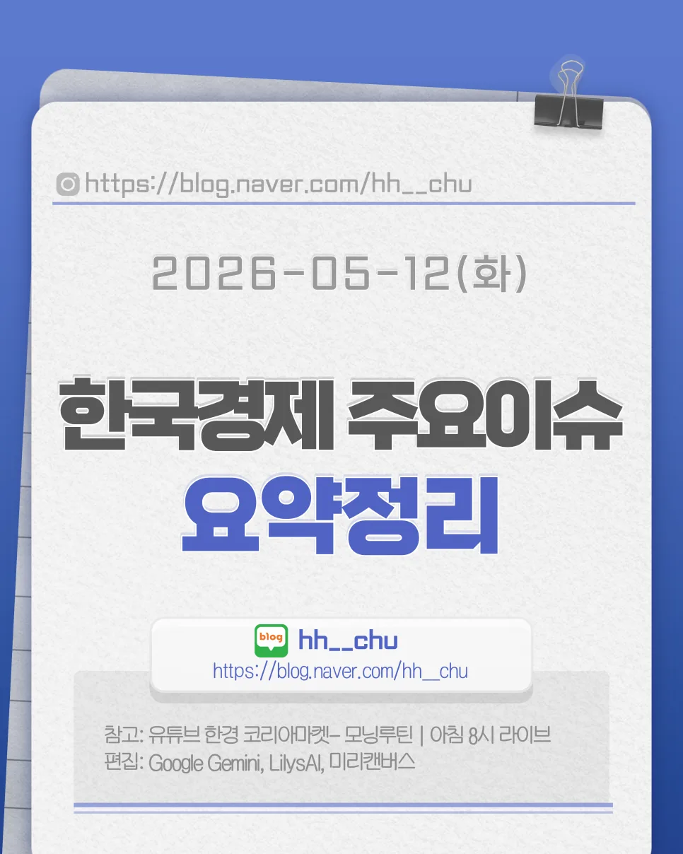 2026년 5월 12일 한국경제 주요 이슈: 증시, 증권주, 새마을금고 분석