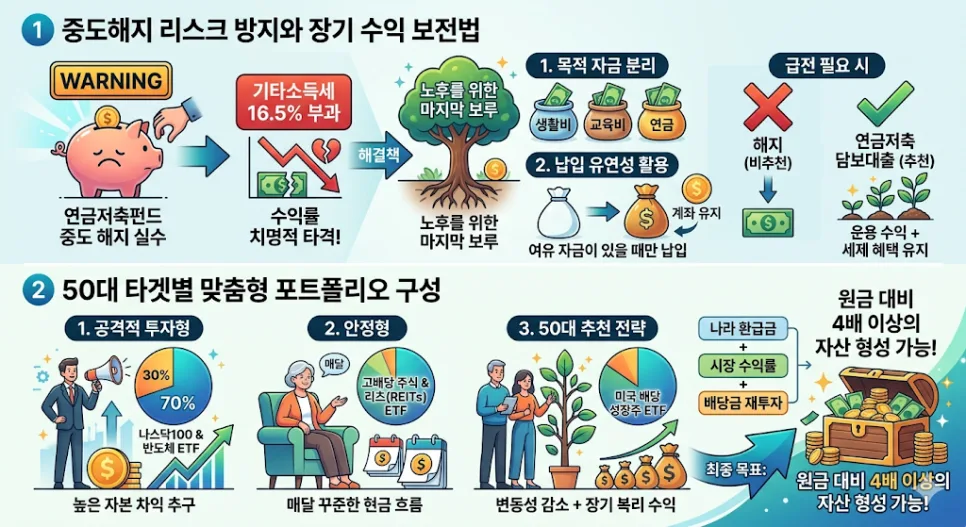 50대 연금저축펀드 활용법 2026: 세액공제부터 4배 불리기 전략 2