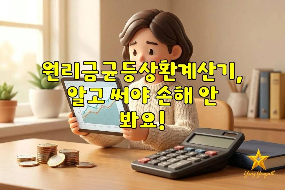 원리금균등상환 계산기 활용법 2026: 총 이자 줄이는 비결