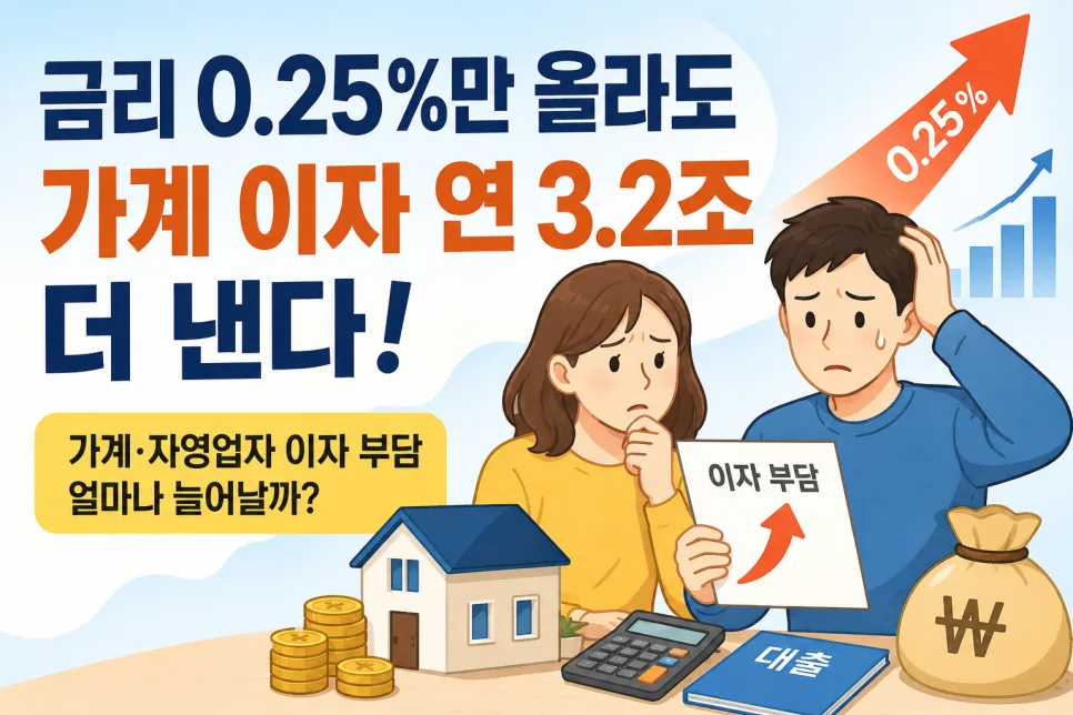 금리 0.25% 인상 시 가계 부담 3조 원? 2026년 전망 및 대처법 — 비즈니스·경제 — army3005