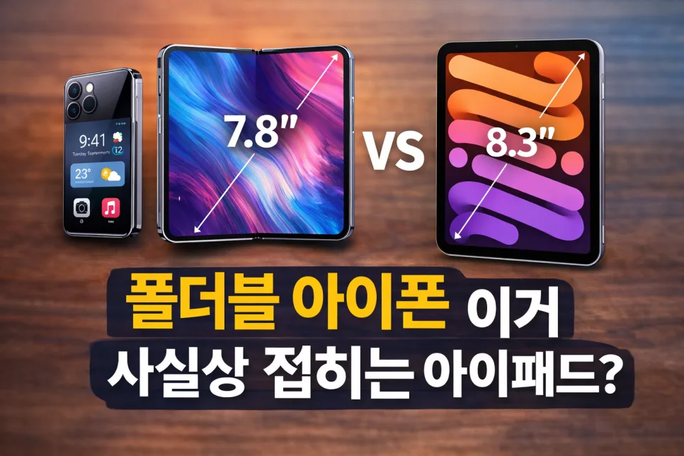 폴더블 아이폰, 아이패드 미니 닮은 이유와 출시일 2026년 전망 — IT·테크 — son9172