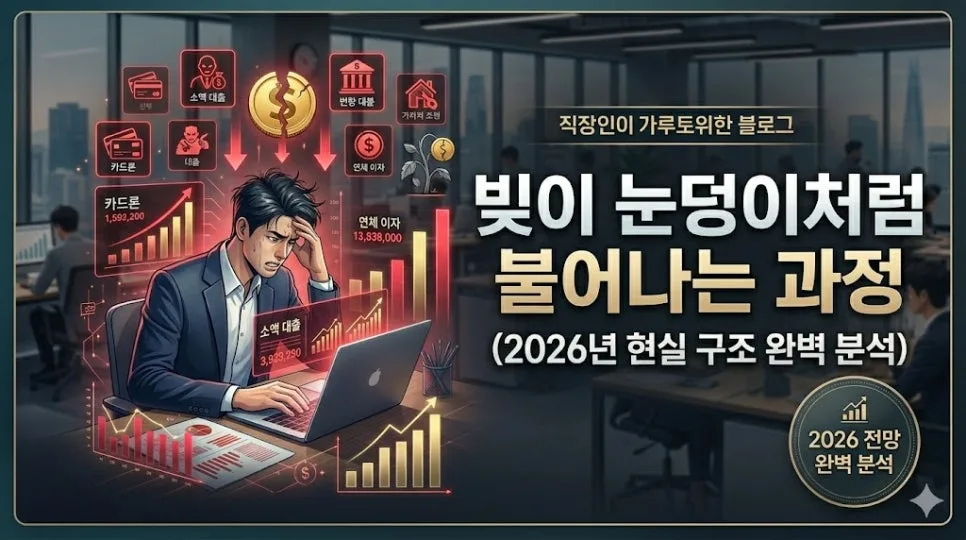 빚 눈덩이 불어나는 과정 2026년, 통제 불능 막는 7단계 분석