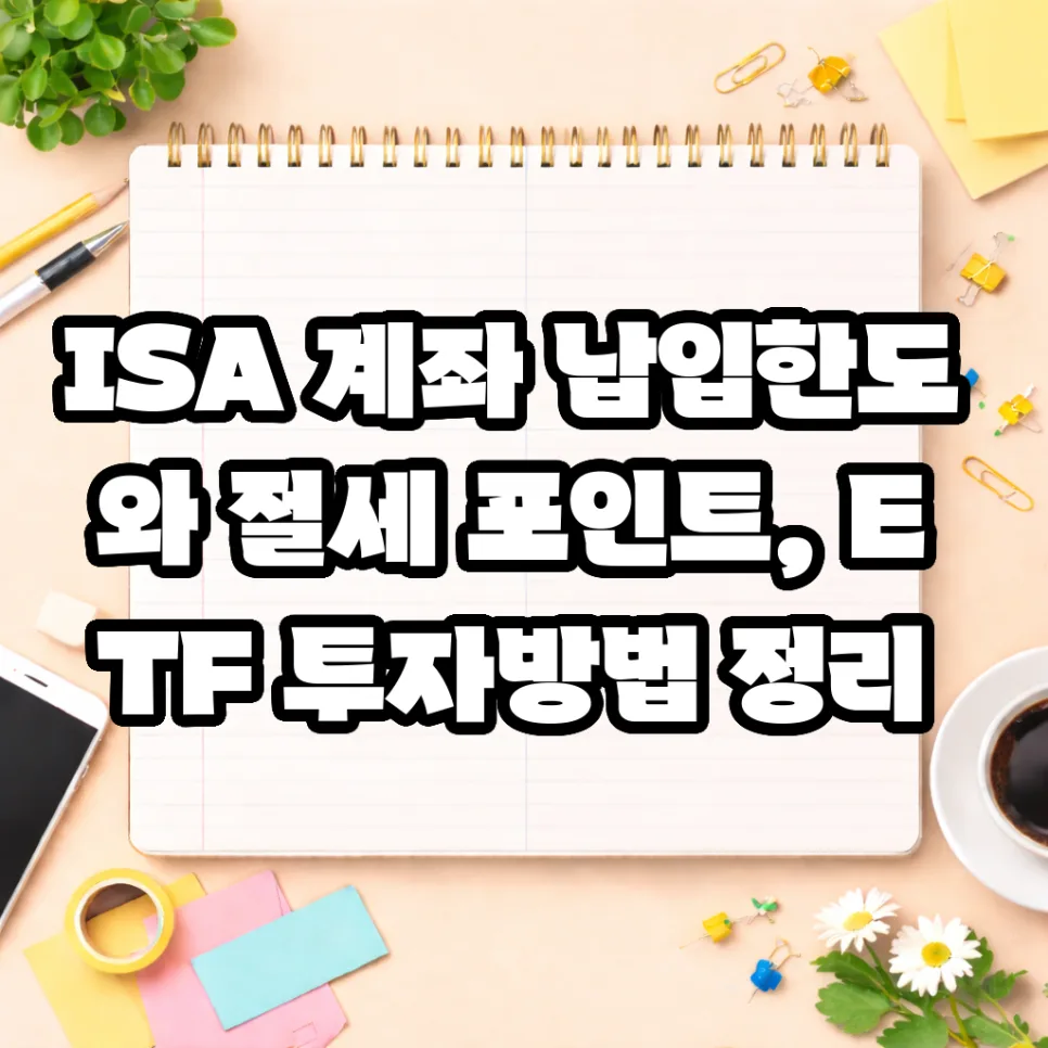 ISA 계좌 납입 한도 및 절세 전략 2026: ETF 투자 가이드