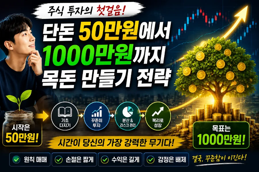 주식 50만원으로 1000만원 만들기 현실 전략 2026