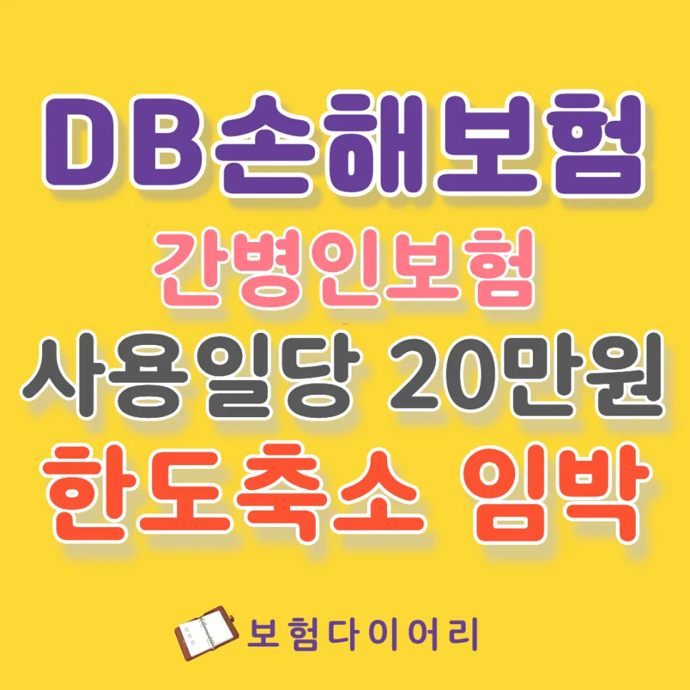 DB 간병인보험 20만원 보장, 5월 25일 축소 전 확인법 2026