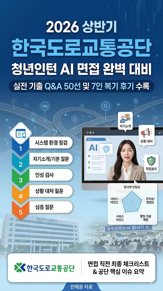 한국도로교통공단 AI 면접 완벽 대비 2026: 실제 질문과 답변 가이드