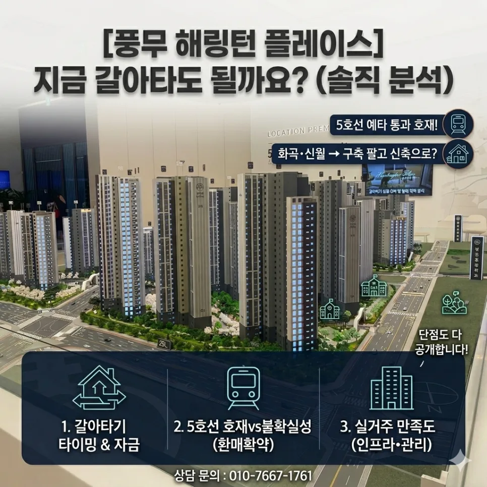 풍무 해링턴 플레이스 2026년 분양 분석: 1주택자 갈아타기 성공 전략