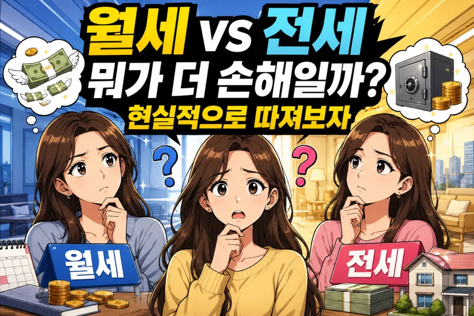 월세 vs 전세 2026년 비교: 누가 더 유리할까? 실제 계산법