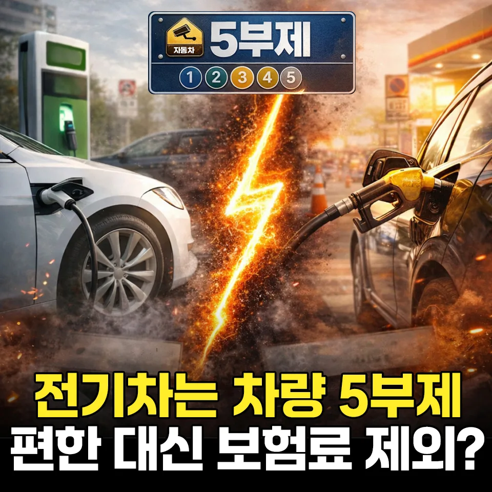 전기차 5부제 면제, 보험료 할인 소외? 2026년 혜택 분석