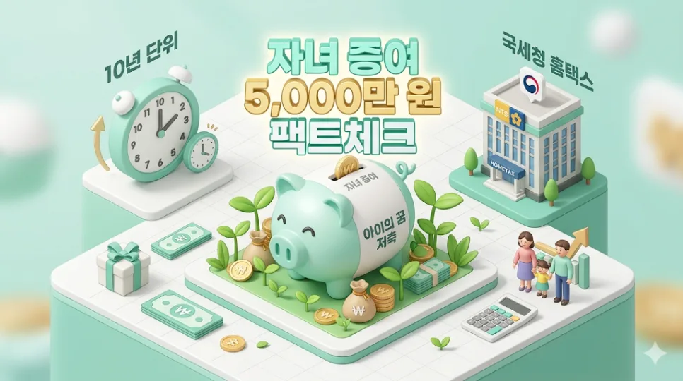 2026년 자녀 증여, 5000만원 비과세 한도와 절세 전략 총정리