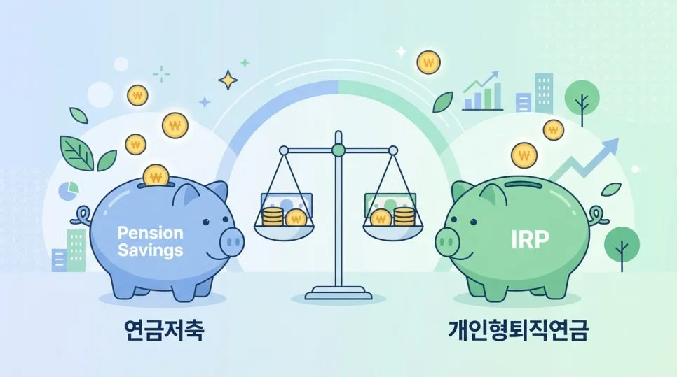 연금저축 vs IRP 2026: 세액공제 한도·투자 상품 차이점 총정리